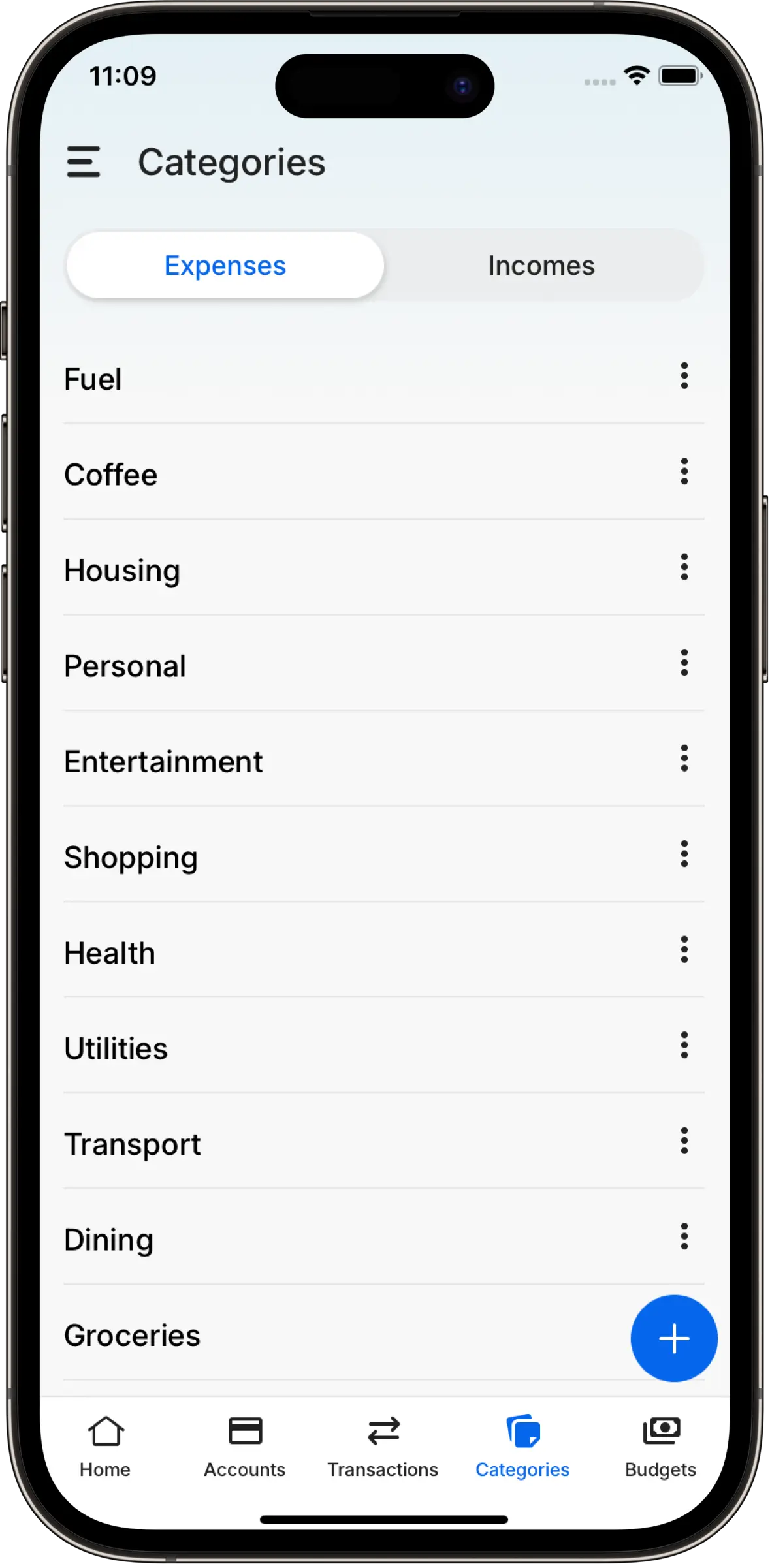 Categories preview